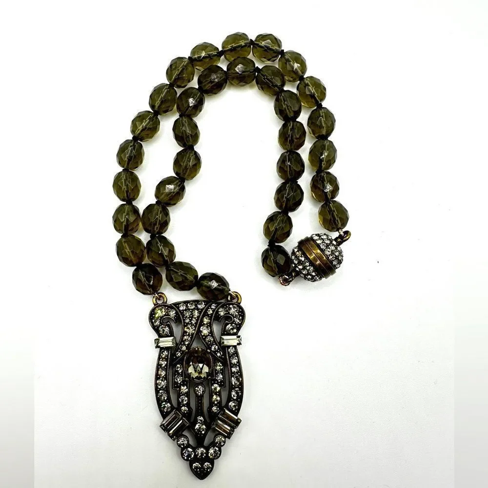 Heidi‎ Daus Iris Swarovski Crystal, Art Deco style necklace!